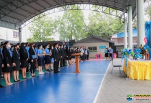  Ajarn Preecha Suphakanchanaphan, ABS Director, presided over a ceremony at the ABS multipurpose courtyard  to pay tribute to Her Majesty Queen Sirikit, along with the management team, teachers, staff, and students, to celebrate Her Majesty Queen Sirikit 