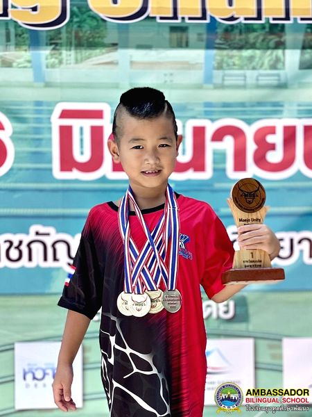 Congratulate to Dawin Chindamaneechot (Shiryu G.1IR for participating Maejo University Swimming Championship