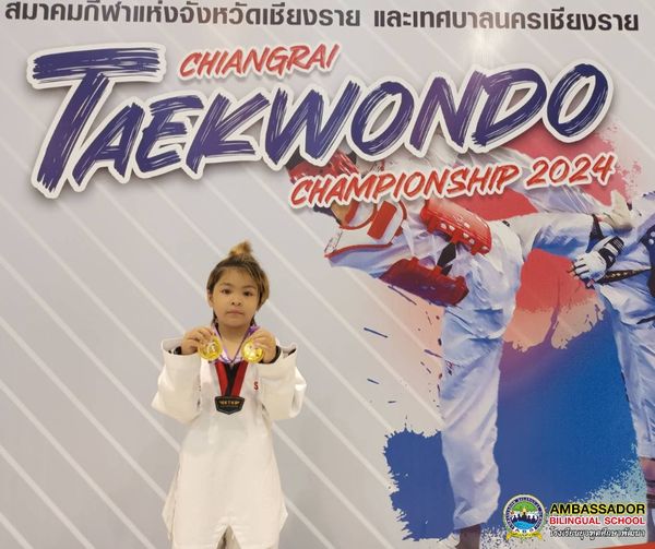 Congratulate to Miss Siladapa Upra (Lyga), G.2IB participated in “CHIANGRAI TAEKWONDO CHAMPIONSHIP 2024