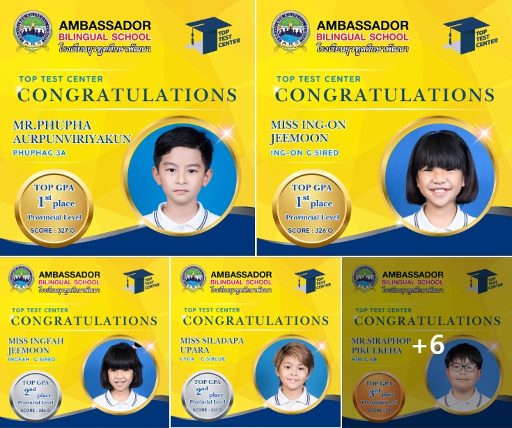 Congratulations to our students on receiving the Certificate of Achievement from the TOP TEST CENTER