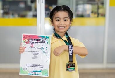 Congratulations to Miss Pannin leknopparat (Palin) K.3 Inter Red for participating in the STC MATCH DAY TAEKWONDO 2025 competition.