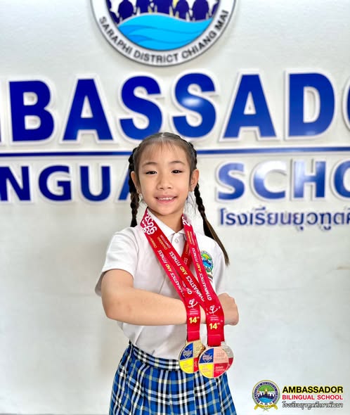 Congratulations to Miss Prancheeva Chaisri (Cheeva) G.1 Inter Red for participating in the “14th GKO Gymnastics and Fitness Chiang Mai Competition 2026”