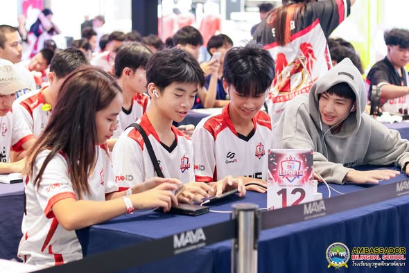 ABS students participating in the “SHINE TRUE POWER TRUE5G ESPORTS TOURNAMENT 2026”.