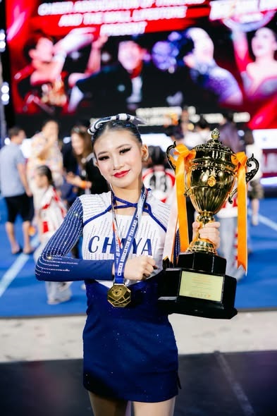 Congratulations to Miss Weenarat Ruankham (Weena) G.7 Red First Prize Winner in the Thailand National Cheerleading Championship Pom Pom Team Category